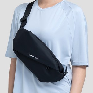 얼티밋기어 스포츠 슬링백 크로스백 여행 자전거 등산 허리 힙색 방수 가방, 블랙(black)