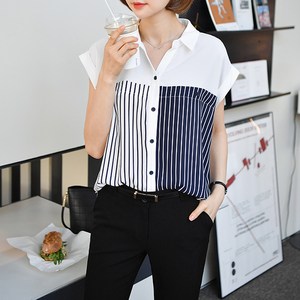 [마이더스비] 커즈 스트라이프 쉬폰 블라우스