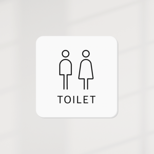 [무드팩토리] 화장실 아크릴 표지판, 공용화장실(TOILET)