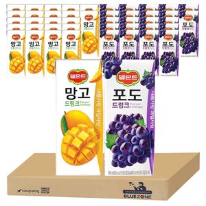 델몬트 드링크 망고23입+드링크 포도23입 세트, 1세트, 190ml