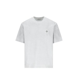 스톤 아일랜드 로고 패치 티셔츠, 블루계열, Standard S(KR 90)