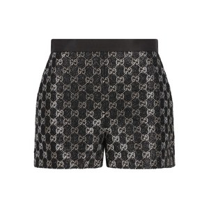 구찌 로고 패턴 쇼츠, 블랙계열+실버계열, Italy 40(KR 55)