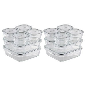 이와키 팩 & 레인지 시스템 3종 밀폐용기 세트 쿨 그레이, 200ml 4개 +..., 2개