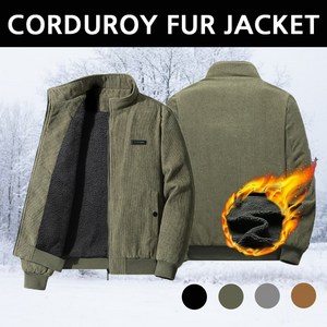 지오엠 남성 겨울 양털 하이넥 코듀로이 골덴 자켓