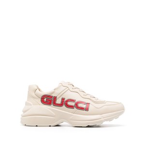 구찌 로고 프린트 스니커즈, UK 8(KR 270), 베이지계열