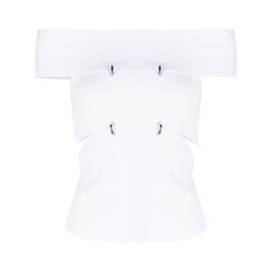 알렉산더맥퀸 컷아웃 오프 숄더 탑, 화이트계열, Standard S(KR 55)