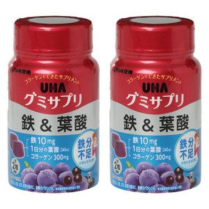 유하미카쿠토 서프리 철 10mg & 엽산 아사이 믹스맛 구미, 60정, 2개