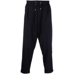 발망 엠보스드 버튼 드로스트링 웨이스트 팬츠, 블루계열, Italy 48(KR 105)