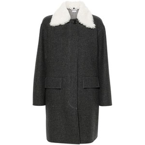 톰 브라운 볼 칼라 울 펠트 코트