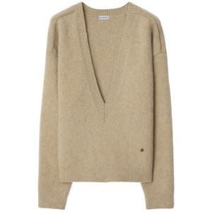 버버리 V넥 플런징 스웨터