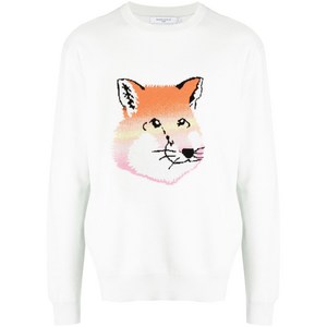 메종키츠네 폭스 라운드 넥 스웨터, 그린계열+멀티(혼합)컬러, Standard M(KR 100)