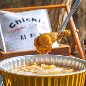 캠핑에서 갓 튀겨 먹는 치킨 밀키트 치키트 [핫 뼈], 600g, 2개, 핫(뼈2)