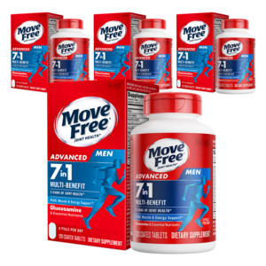 무브프리 어드밴스드 맨 7 인 1 멀티 베네핏 코팅된 타블렛, 120정, 4개