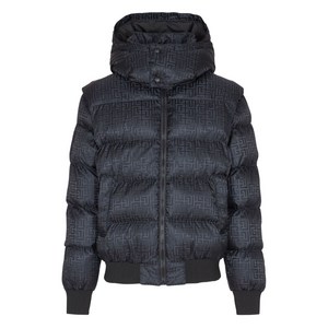 발망 모노그램 자카드 패딩 재킷