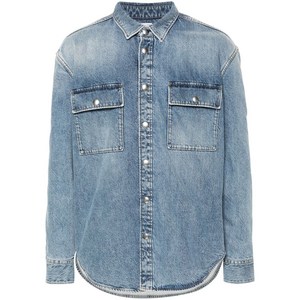 보테가 베네타 프레스 스터드 데님 오버셔츠, 블루계열, IT/FR 48(KR 100)