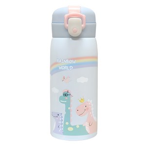 리틀 디노 원터치 보온보냉 텀블러, 블루, 350ml, 1개