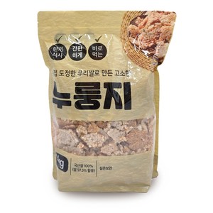 직접 도정한 우리쌀로 만든 고소한 누룽지, 1kg, 1개