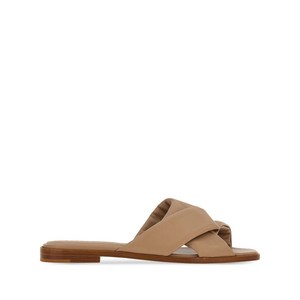 페라가모 매듭 디테일 가죽 슬라이더 샌들