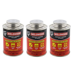 DAP 00107 Weldwood Oiginal Contact Cement 3 oz - 3 Pack DAP 00107 Weldwood 오리지널 접촉 시멘트 3온스 - 3팩, 1개, NaNg