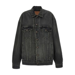 발렌시아가 디스트레스드 데님 재킷