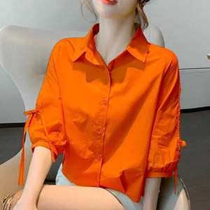 숏 슬리브 셔츠 women's shot-sleeved shit 하늘비즈 A10 J640P214