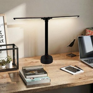 Airwit 듀얼 LED 스탠드 조명 시력보호 블루라이트 차단 와이드 조명 무단계 밝기조절 책상 사무실 학습용 사무용 독서용 선물 추천