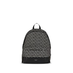 발망 모노그램 패턴 지퍼 백팩