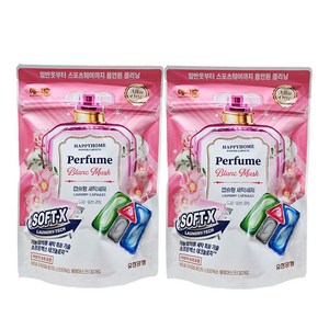 해피홈 파워캡슐 올인원 소프트엑스 블랑머스크 세제, 30개입, 2개