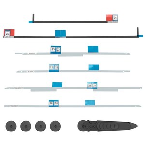 새로운 LCD 디스플레이 접착 스트립 스티커 교체 테이프 교체 스티커 코터 휠 핸들 제거 키트 개봉 도구로 잔여물 없는 전문 수리 Apple iMac과 호환 가능, 27