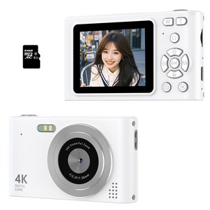 RUNHome 4800w 레트로 미니 디지털 카메라 여행용 인생+64G메모리카드