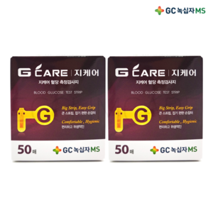 녹십자 지케어 혈당 당뇨 당 측정 시험지 100매 +알콜솜100매+채혈침100개, 1개
