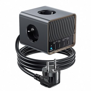 Toocki GaN PD 67W PPS 3C1A 4포트 3구 4000W 고용량 고속충전 충전기 납작 큐브 멀티탭