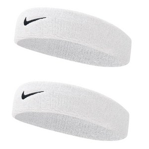 나이키 스우시 헤드밴드 2P 세트, FREE, 화이트, 1세트