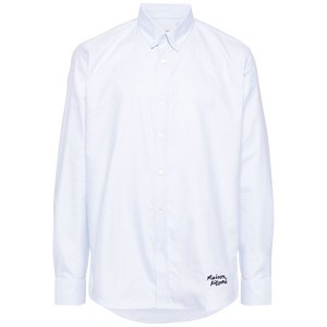 메종키츠네 로고 자수 셔츠, 블루계열, Standard L(KR 105)