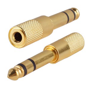 6.3mm 스테레오 수(M) to 3.5mm 스테레오 암(F) TRS 오디오 변환 젠더