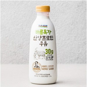 파스퇴르 바른목장 산양프로틴 우유, 750ml, 4개