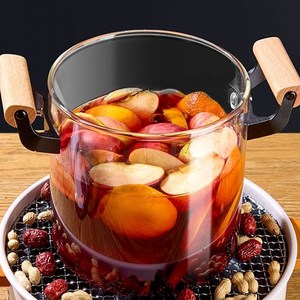 clever 우드 양수 유리 냄비