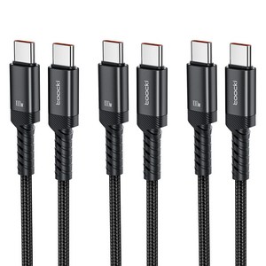Toocki 단선 방지 E Marker 칩 100W C to C 타입 초고속 메탈 충전 케이블