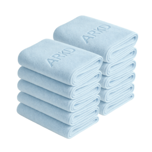 아크디 먼지없는 호텔 고급 수건, 베이비블루, 10개