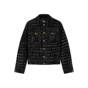 베르사체 버튼 퀼팅 재킷, 블랙계열, Italy 48(KR 100)