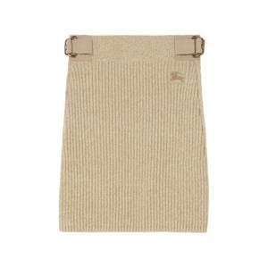 버버리 골지 버클 스트랩 미니 스커트, 베이지계열, Mid standard M