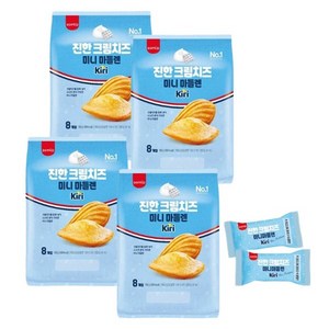 삼립x끼리 진한크림치즈 미니 마들렌 8입 4봉 (총32입개별포장), 끼리 진한크림치즈 미니 마들렌 8입 4봉, 4개, 120g