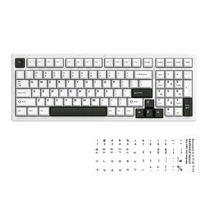 브이지엔 S99 3모드 객체화 원터치 개스킷 구조 맞춤형 기계식 키보드 한글 DIY 스티커 포함