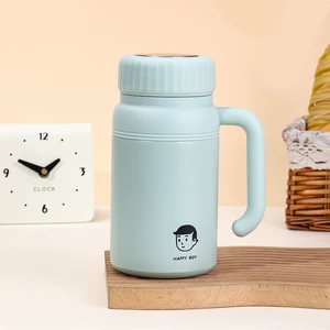 YAPOGI 대용량 텀블러 스텐 손잡이 진공 보온 보냉컵, 녹색, 1000ml, 1개