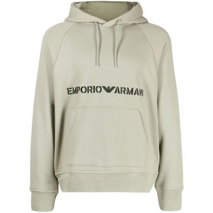 엠포리오아르마니 로고 자수 후디