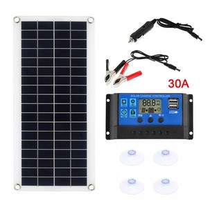 이동식 태양광패널 300W 태양 전지 패널 키트 12V USB 보드 컨트롤러 휴대용 방수 RV 자동차 MP3 패드 태양열패널