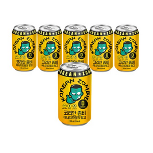 코리안 좀비 에너지드링크 망고, 355ml, 6개
