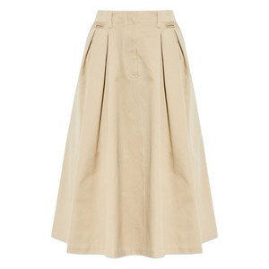 몽클레르 A라인 플리츠 미디 스커트, 베이지계열, Italy 42(KR 55)