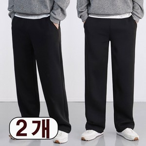 로코비전 1+1 남자 도톰한 기모 츄리닝 바지 겨울 세미 와이드 트레이닝 팬츠