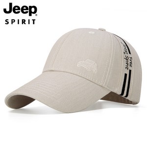 JEEP SPIRIT 스포츠 캐주얼 야구 모자 CA0386, 베이지, 1개